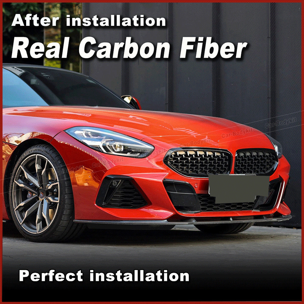 for BMW Z4 G29 M40i M-Sport 2019-2024 REAL CARBON Front Bumper Lip Chin Spoiler