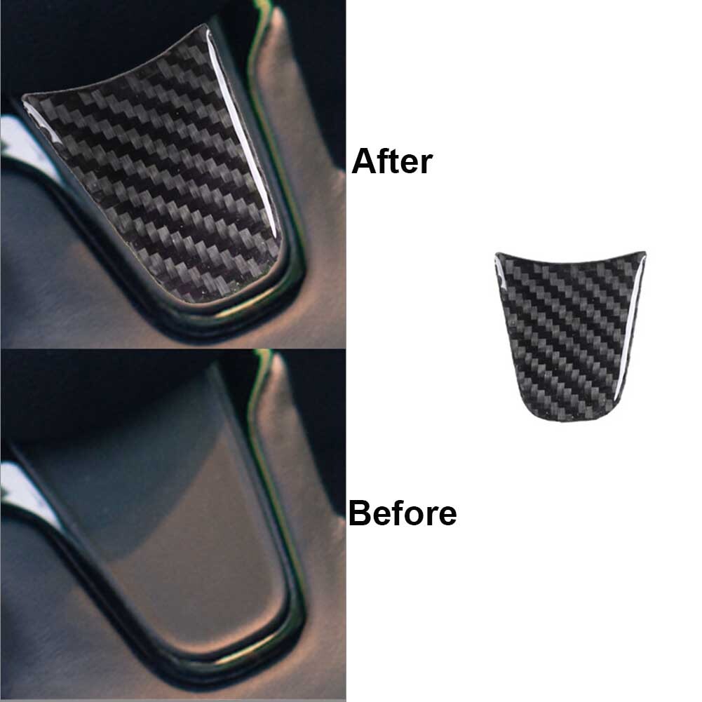Carbon fiber interior steering wheel cover trim suitable for Chrysler 300 2015-22