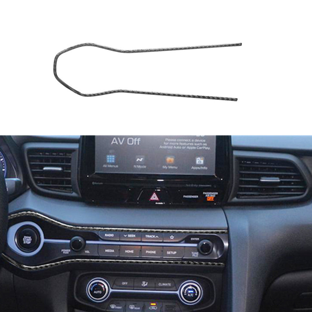 3x Carbon Fiber Center Storage Board Trim Cover for Honda for Civic Coupe 2013-2015 v