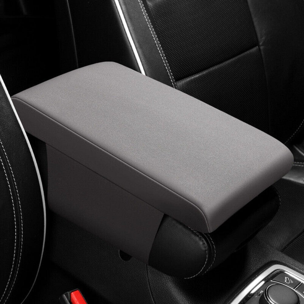 1Car Arm Rest Cushion Center Console Box Memory Cotton Elbow Support Gray New n