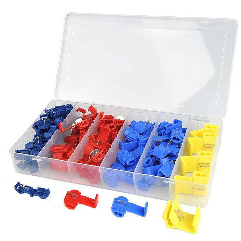 65pcs Car Electric Wire Cable Connectors Clip Quick Snap Splice Terminals Crimp