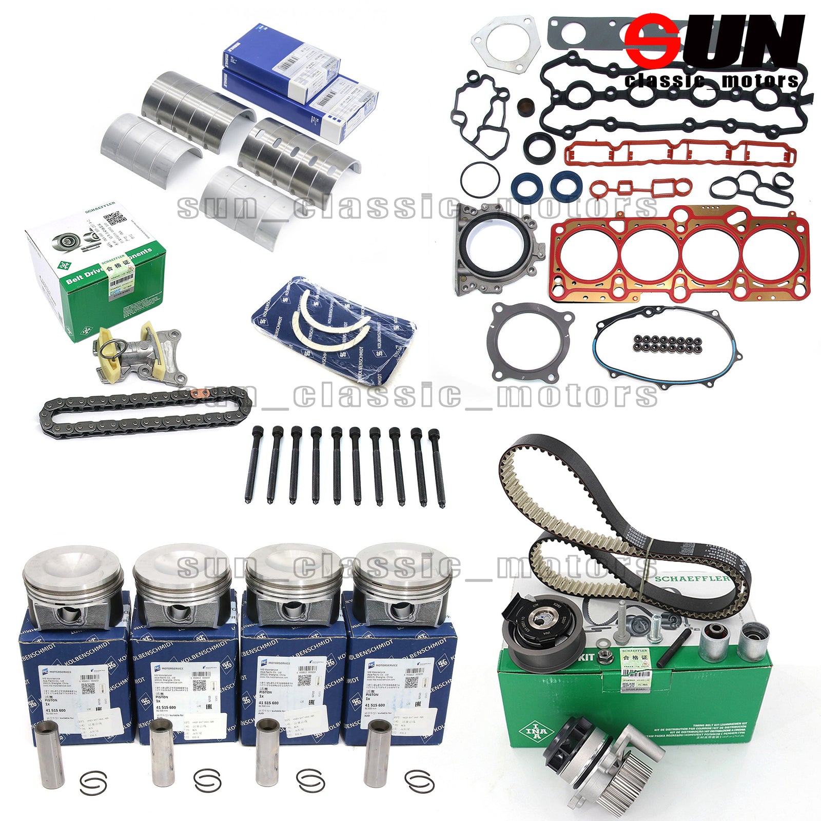 Engine Rebuild Overhaul Kit Pistons Seals for Audi A4 for VW 2.0T BWA BPY EA113