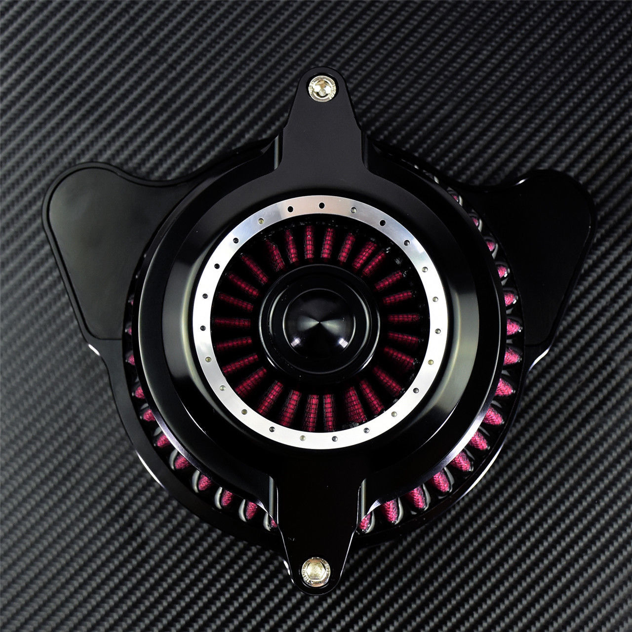 Chrome Circle Air Cleaner Intake Filter Fit for Harley Touring 08-16 Softail Q