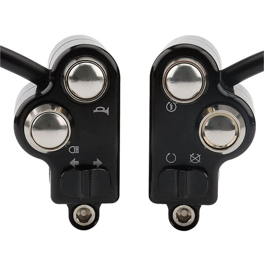 1Pair Motorcycle Handlebar Switch Control 125mm Racer Modified Part  Harness Q