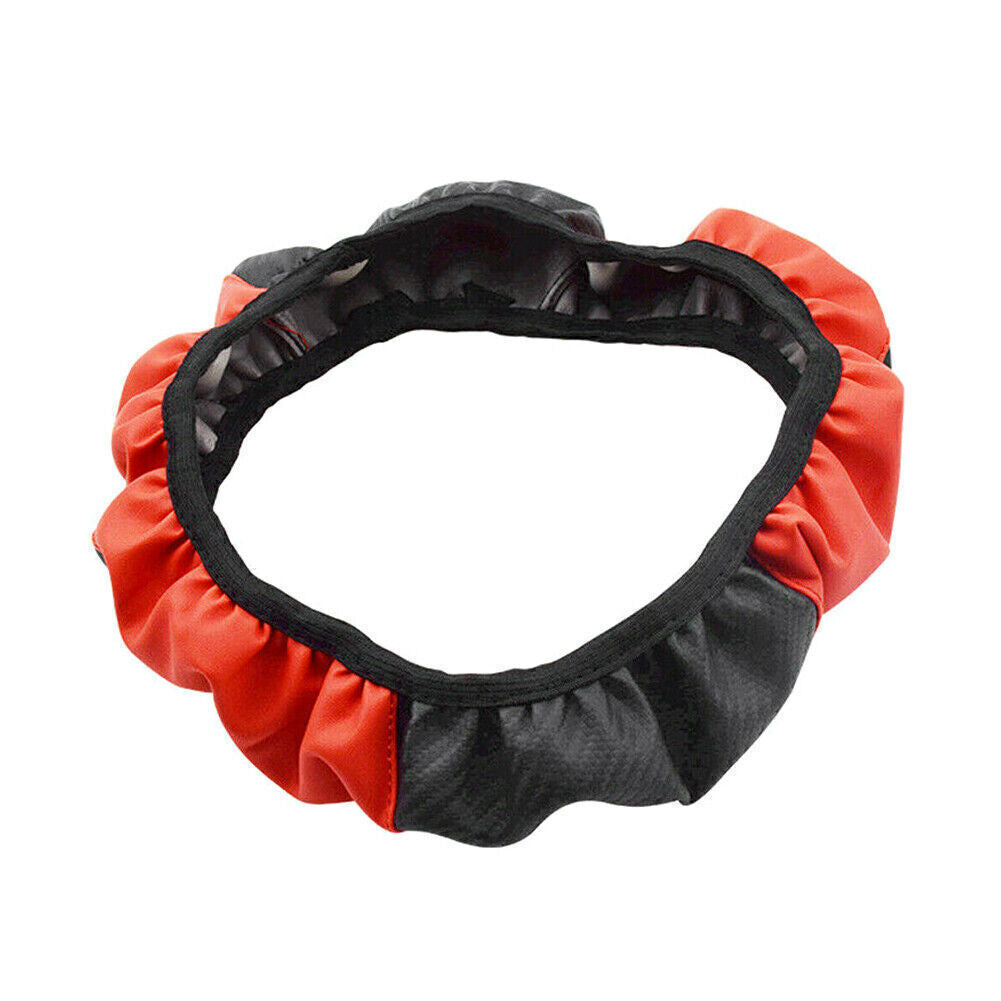15 Microfiber Leather Steering Wheel Cover Decoration Shell Red For Car SUV