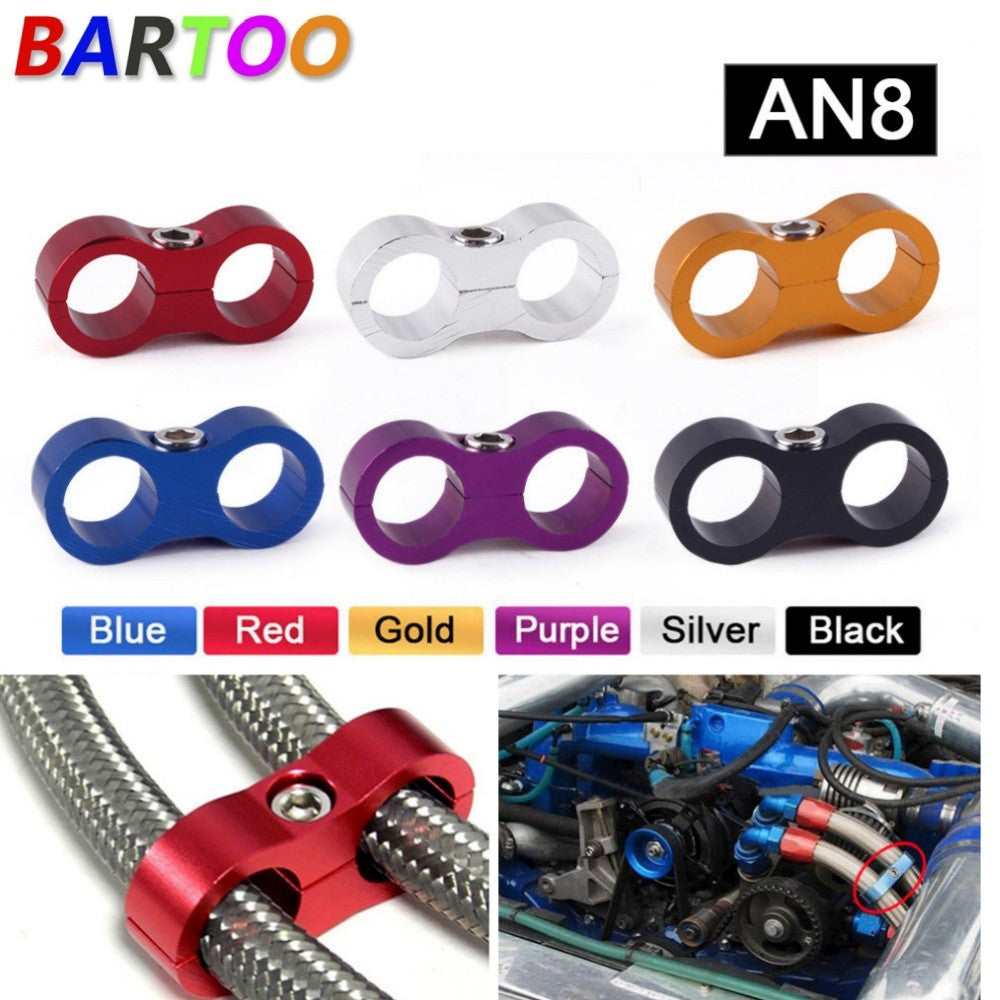 AN8 Hose Separator Clamp Hose Fitting Connector for Oil/Fuel Hose Line 8AN Q