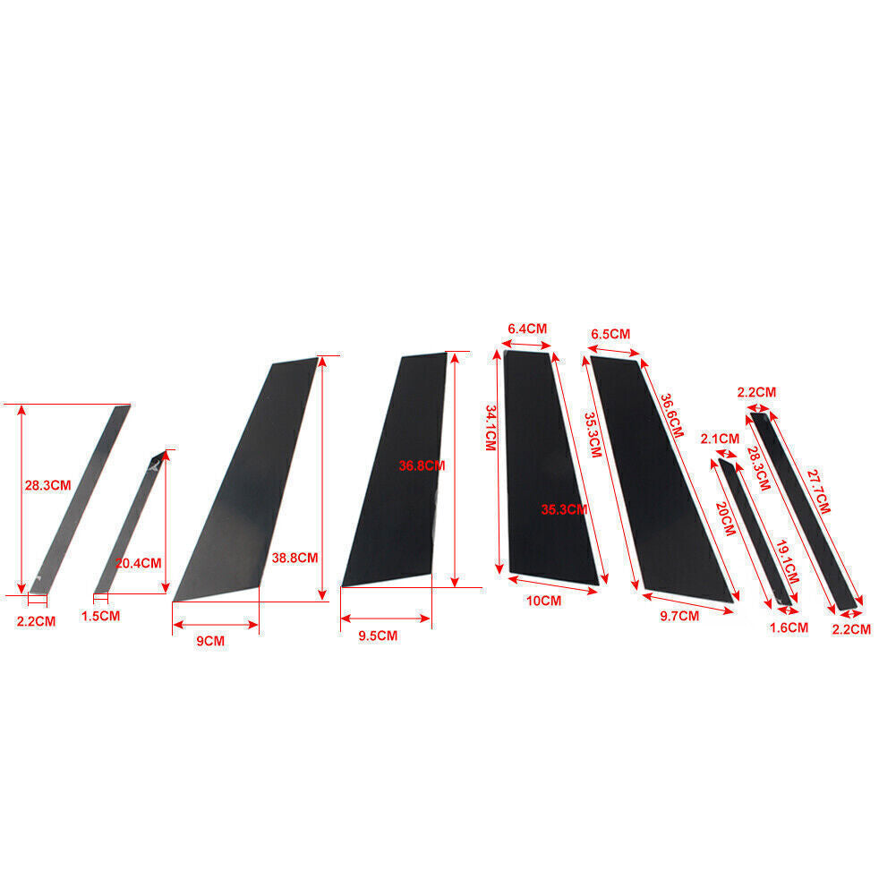 for BMW X2 F39 18-2023 Piano Black Pillar Posts Door Window Molding Strip Trims