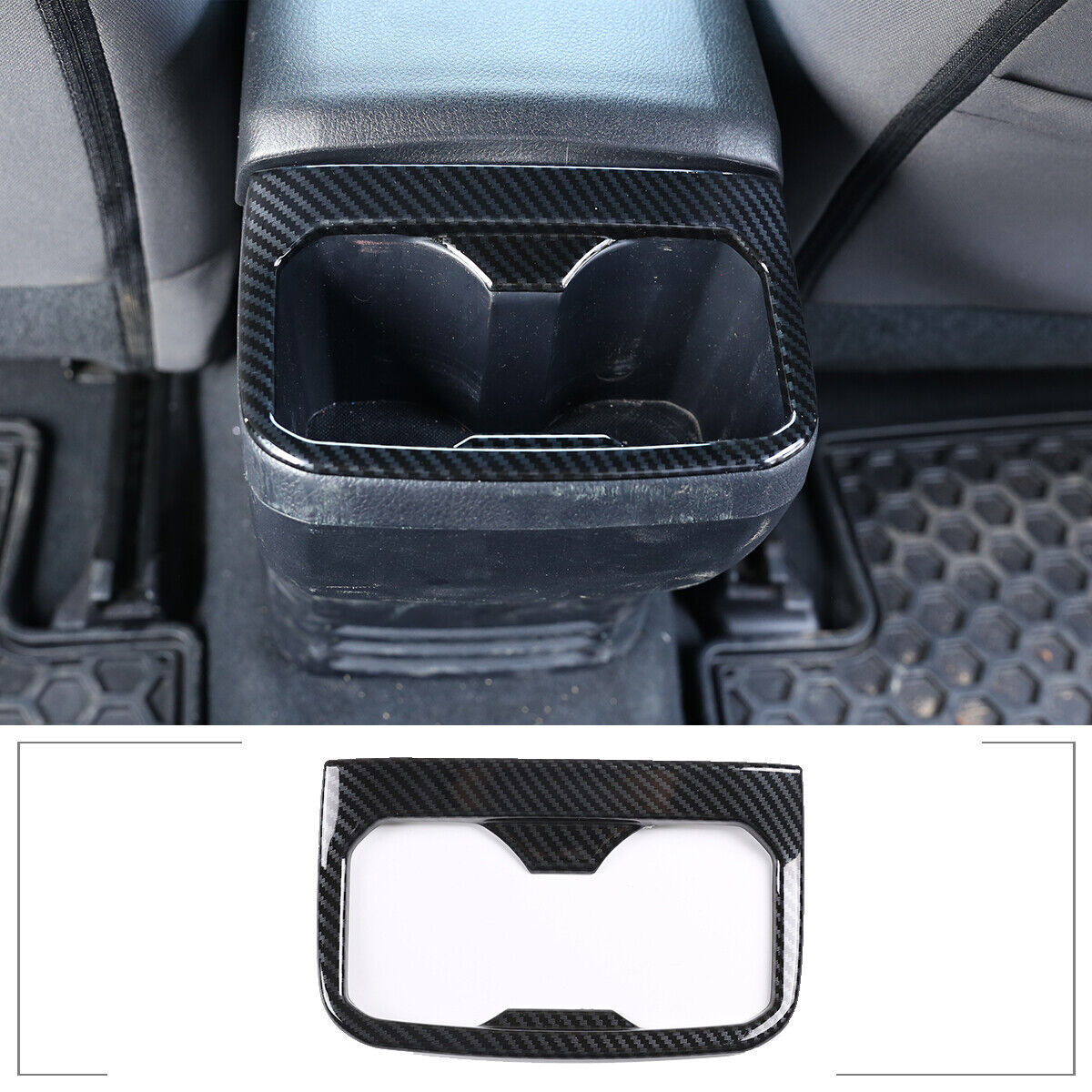 ABS carbon fiber headlight switch frame decorative cover suitable for Tundra 2022-2023- v
