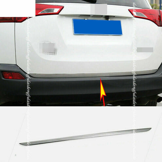CHROME STEEL REAR DOOR TRUNK TAIL GATE LID STRIP TRIM for Toyota RAV4 2013-2018