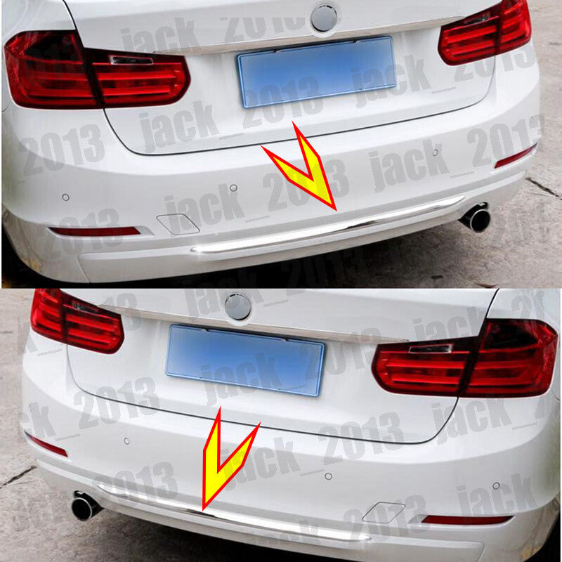 for BMW 3 Series 2013 2014 2015 Steel Car Rear Bumper Strip Protector Cover Trim