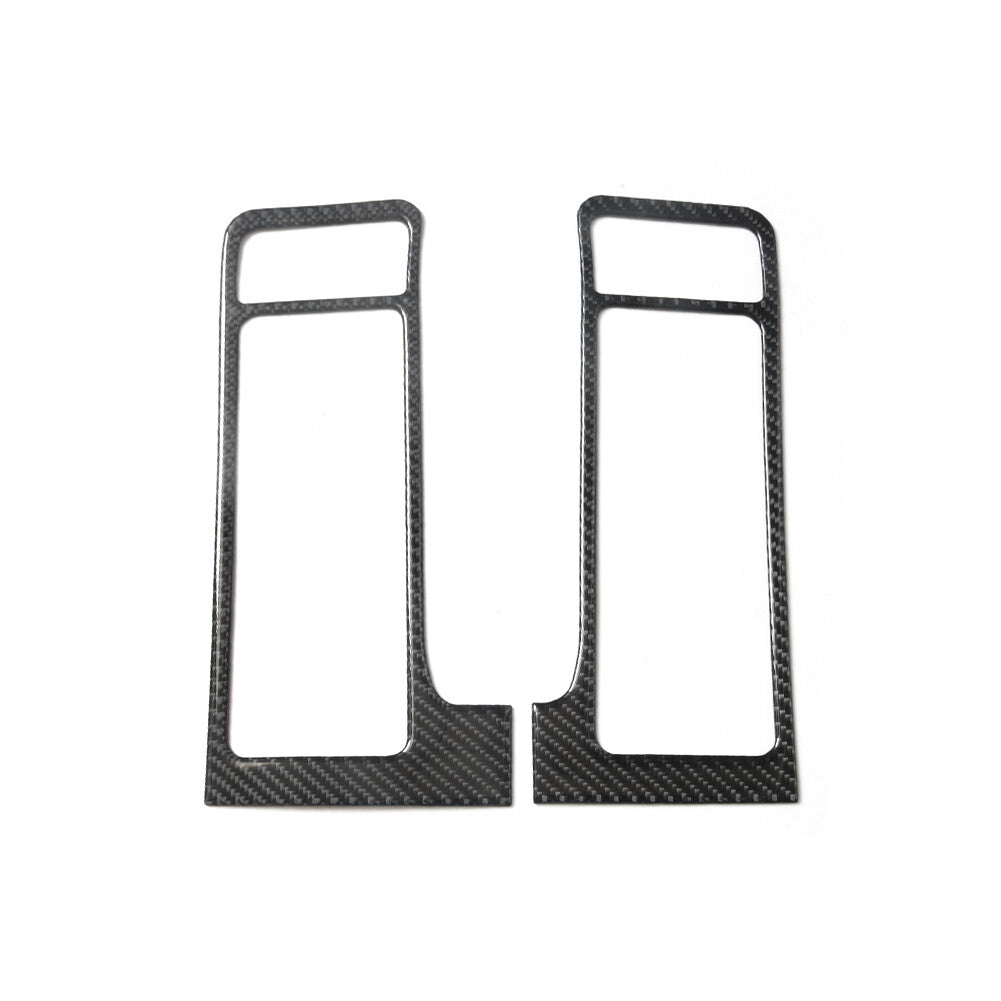 2Pcs Red Carbon Fiber Rear Center Console Cover Trim for Hyundai Azera 2006-2011 v
