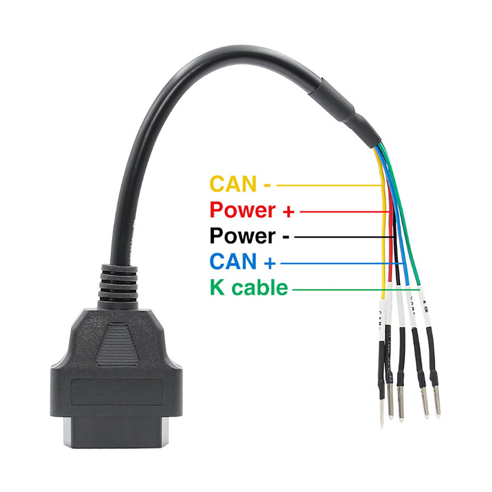 16 Pin OBD OBD2 Female K Line CAN Line Jumper Tester Connector Diagnostic Cable