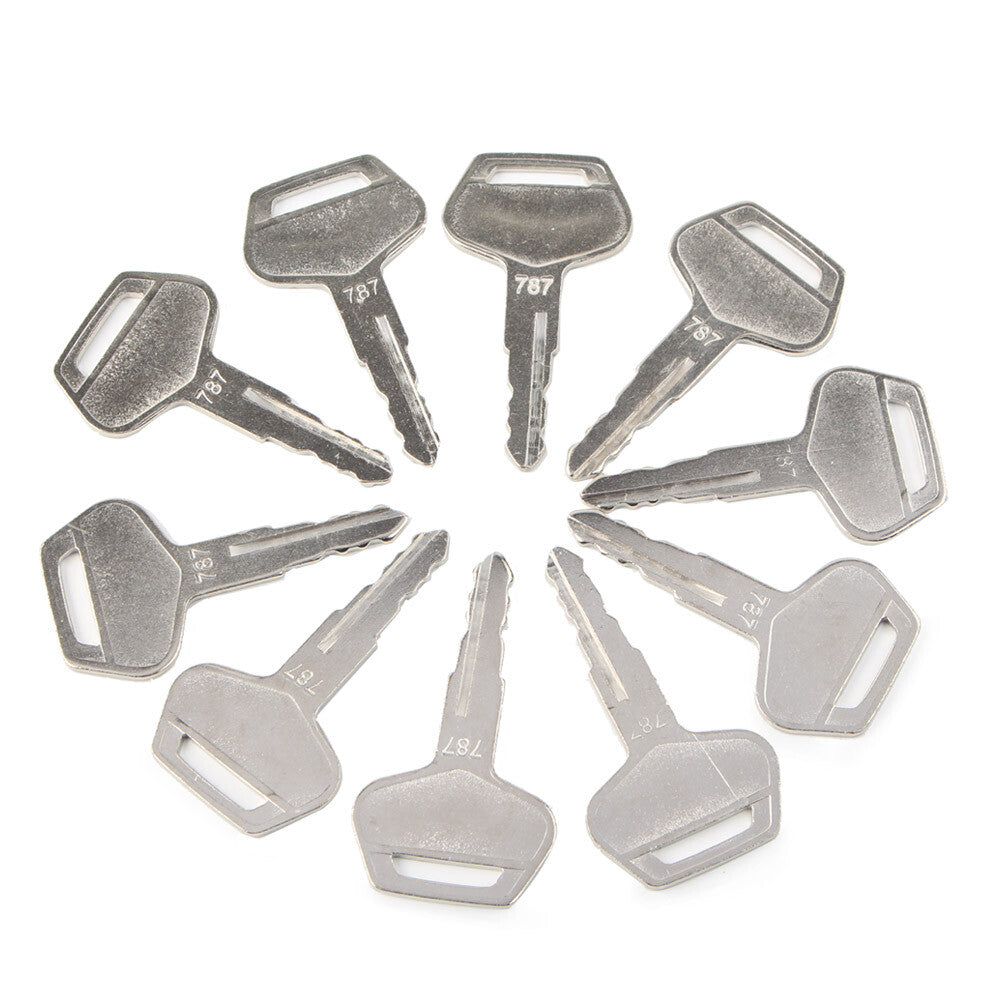 10PCS Ignition Keys Metal for Komatsu Excavator Dozer Loader 787 TR261434