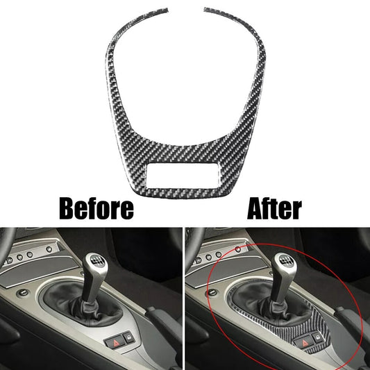 Carbon Fiber Interior Manual Gear Shift Frame Cover Trim For Z4 E85 2003-08 v