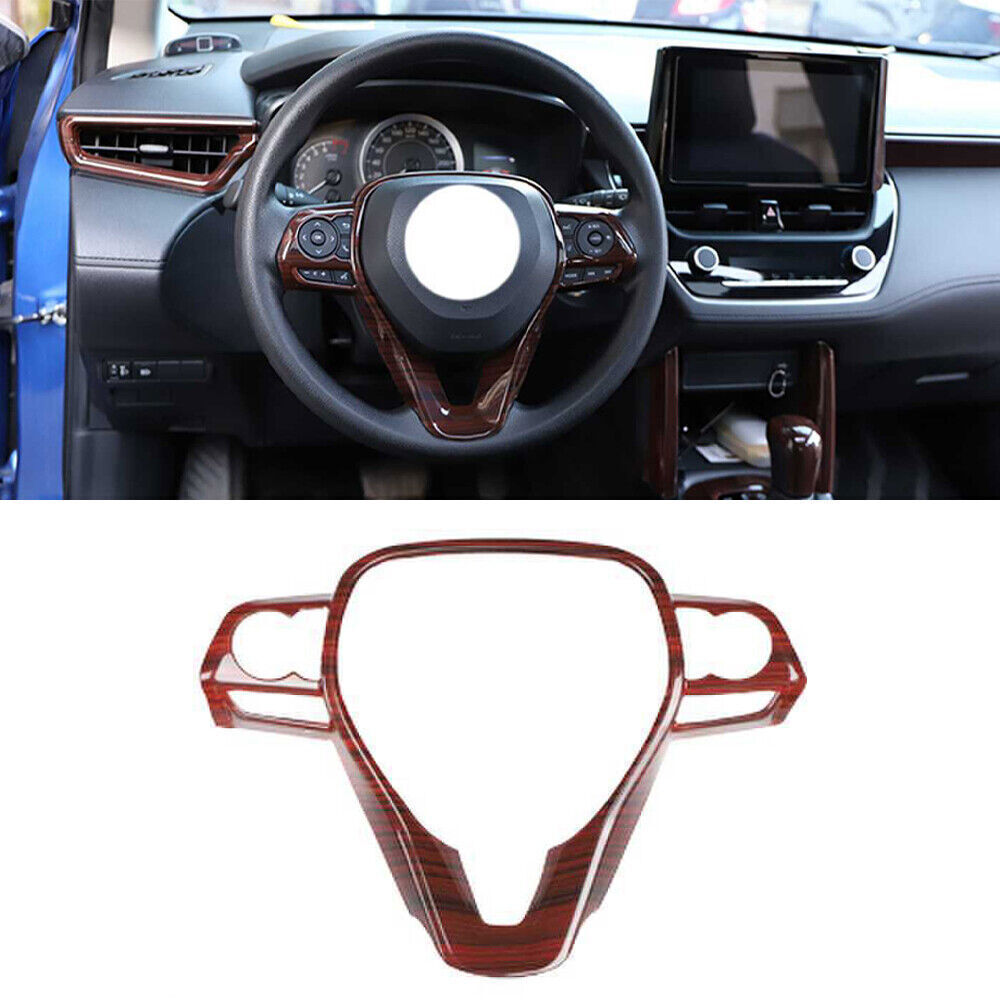 for Toyota for Corolla Cross 22-24 1P Peach Wood Steering Wheel Moulding Cover Trim