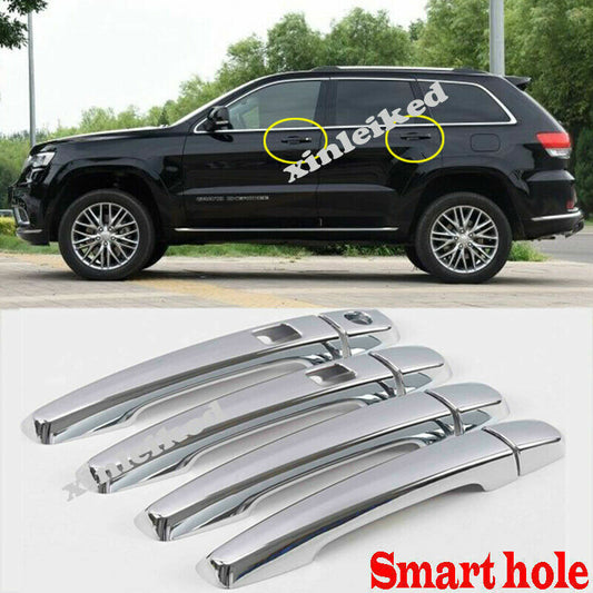 for Jeep Grand Cherokee 2011-2021 Chrome Exterior Door Handle Decor Cover Trim