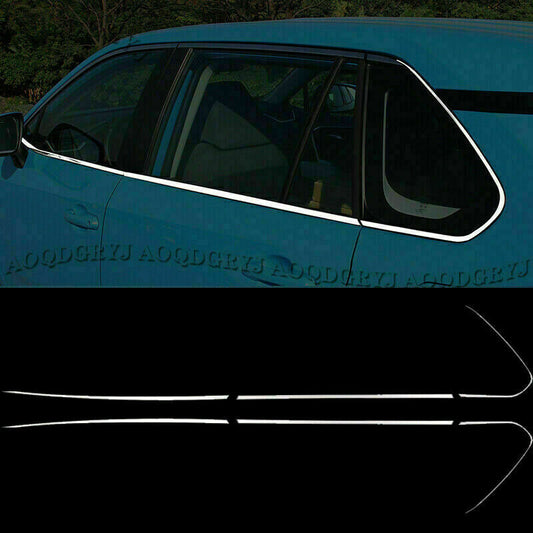 for Toyota RAV4 2019-2022 Chrome Stainless Steel Window Moulding Trim Strips 6X