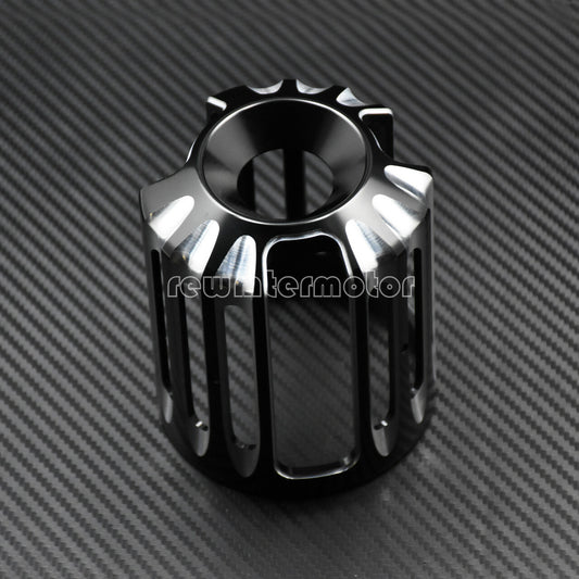 Motorcycle Black CNC Aluminum Cut Oil Filter Cover Fit For Touring Softail Dyna Q