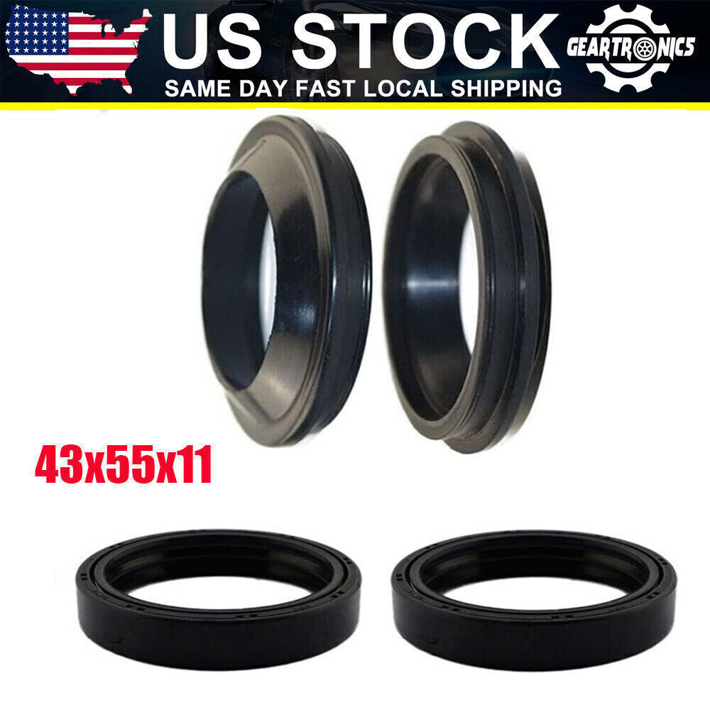 Front Fork Damper Shock Absorber Fork Dust And Oil Seal For Motorcycle US