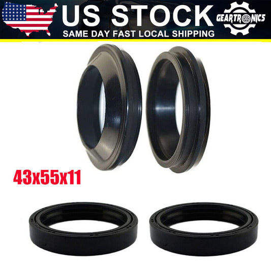 Front Fork Damper Shock Absorber Fork Dust And Oil Seal For Motorcycle US