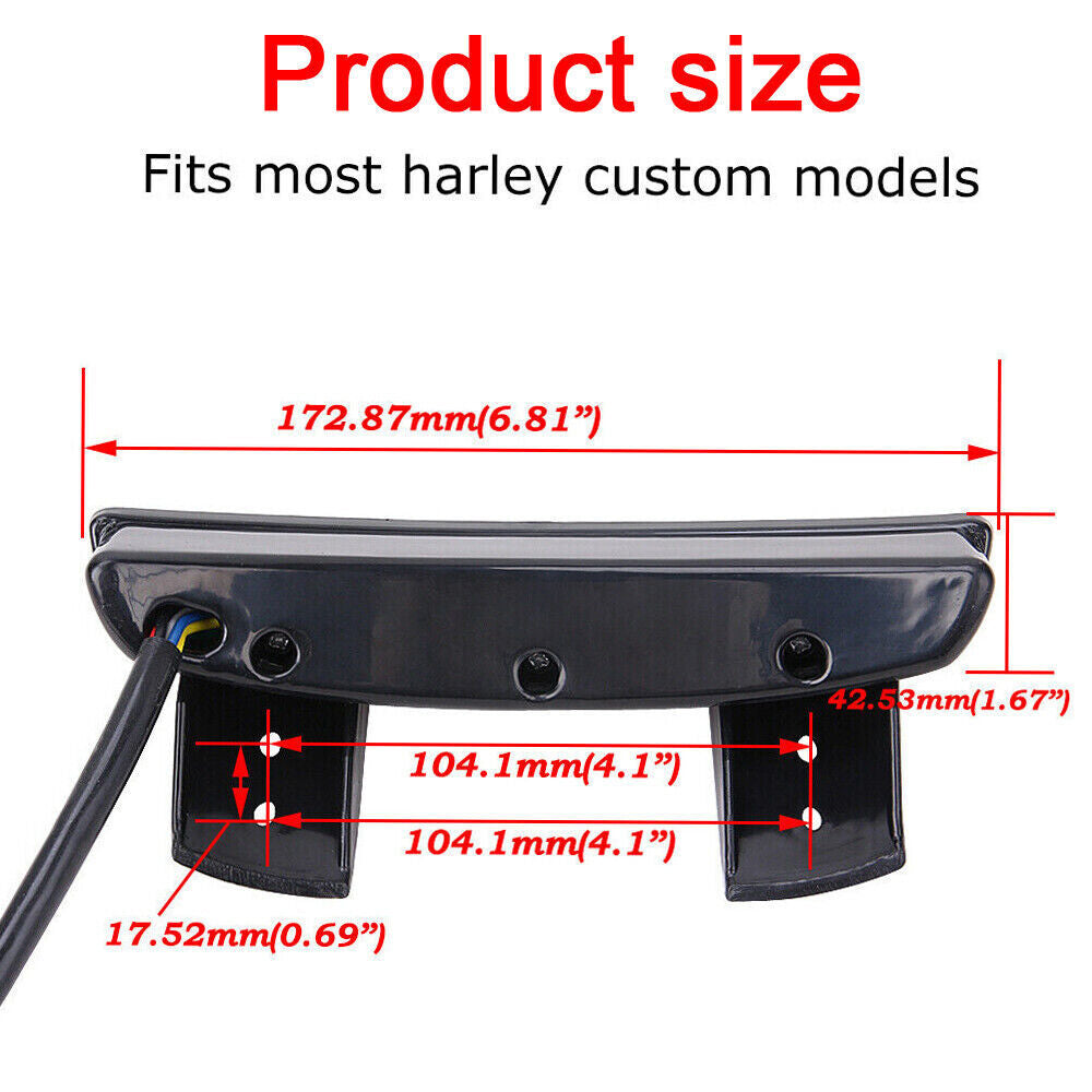 LED mudguards, brake lights, and turn signals are suitable for Harley Sportster 883 1200 Iron Dyna- n