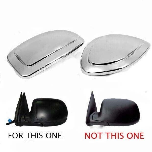 Chrome Side Door Mirror Cover Trim Fit for Chevy Silverado Suburban2000-2006