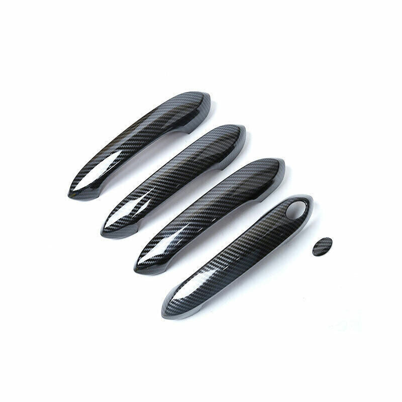 ABS Carbon Fiber Exterior Side Door Handle Cover Trim 4P for BMW X5 G05 2019-23