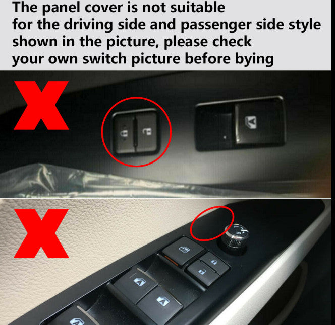 Carbon Fiber Interior Window Switch Panel Cover Trim for Toyota for Camry 2018-2022