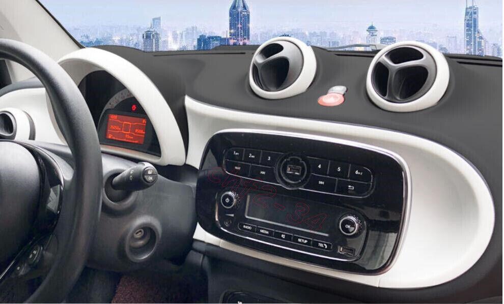 for Smart Fortwo 15-2021 White Interior Accessories Whole Kit Covers Trim 26PCS