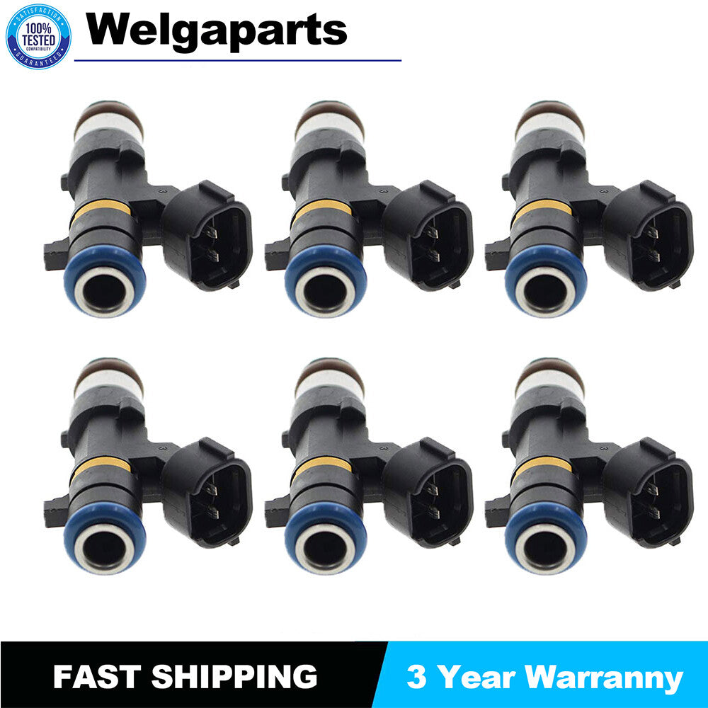 Set of 6 Fuel Injectors 0280158042 for Nissan Murano 350Z for Infiniti G35 FX35 M35