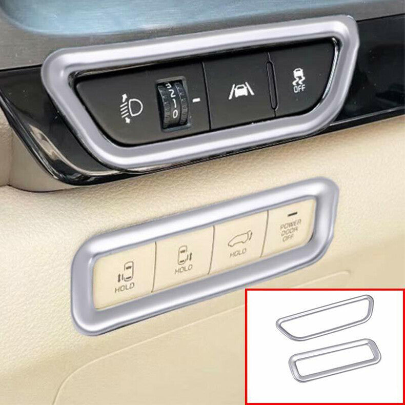 For Kuga Escape 2013-2019 Matte Silver Central Console Air Vent Outlet trim v