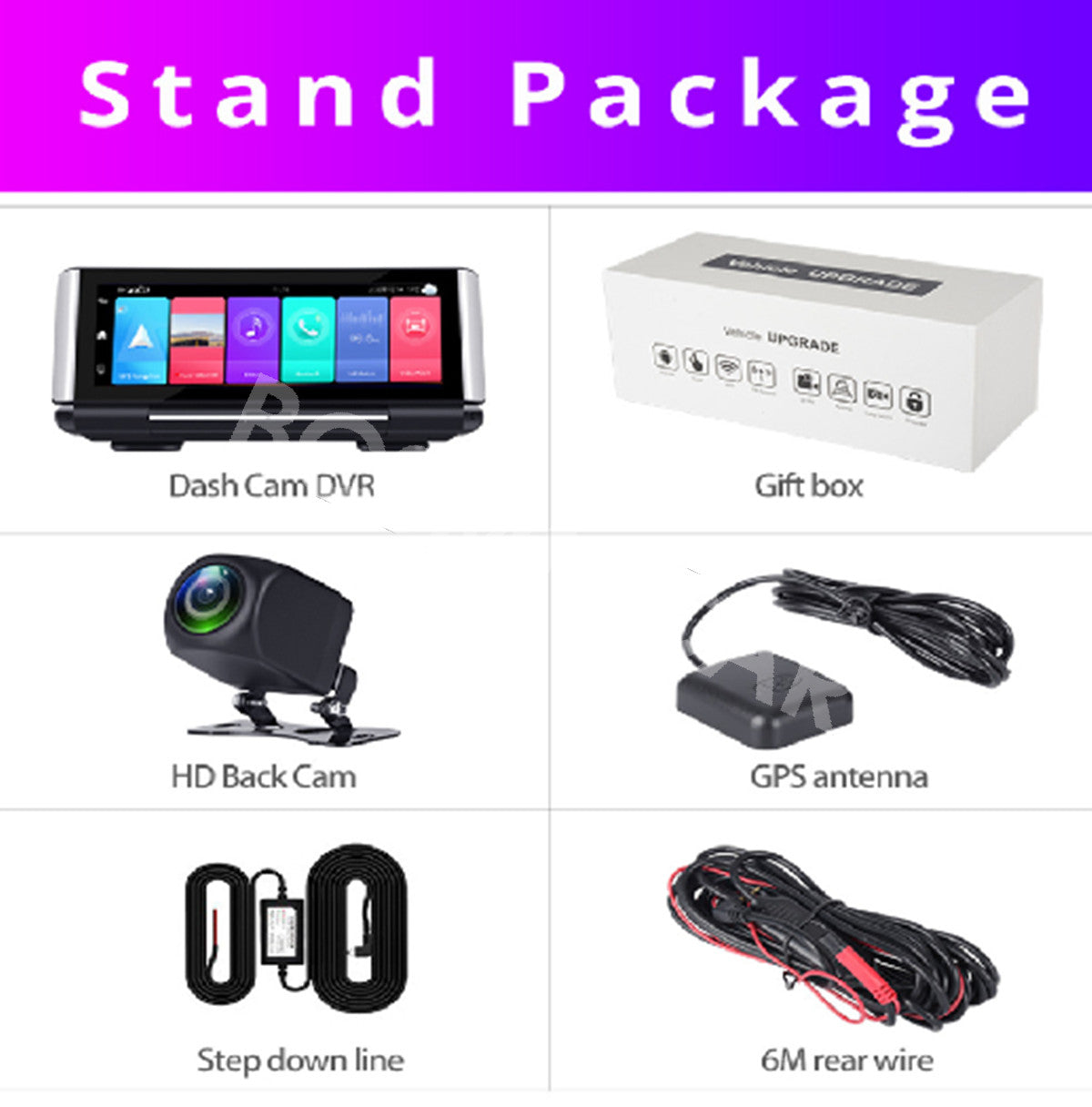 7in Dual Lens Car Camera Dash Cam Front Rear GPS Navigation WIFI ADAS G-Sensor