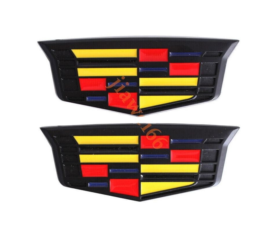 Suitable for Audi Q7 car side mudguard metal sticker badge logo chrome black 2 pieces- v