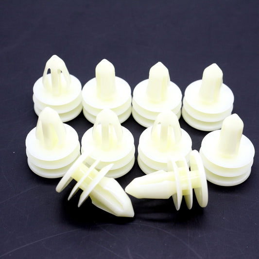 10-pack of red nylon external side mold clamp fixing rivets for Fiat 82491303