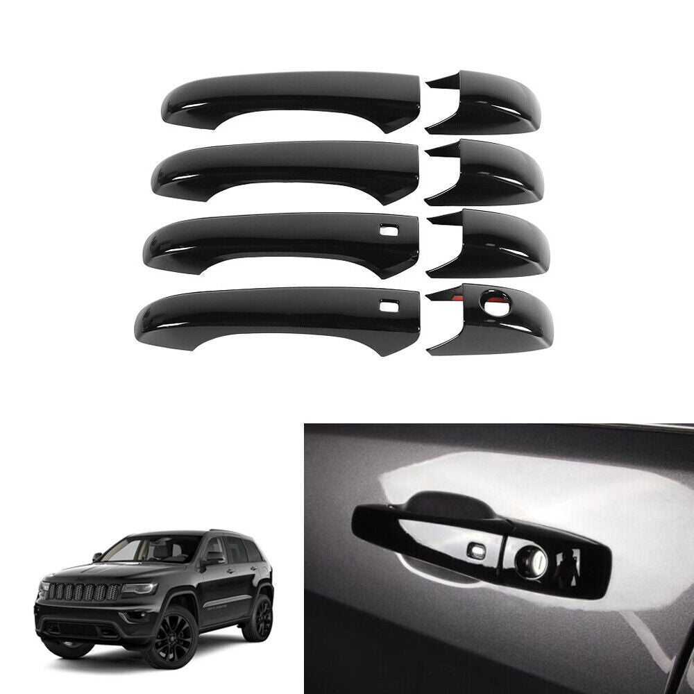 4-piece exterior door handle trim cover for Jeep Grand Cherokee 2011-2019 Black n