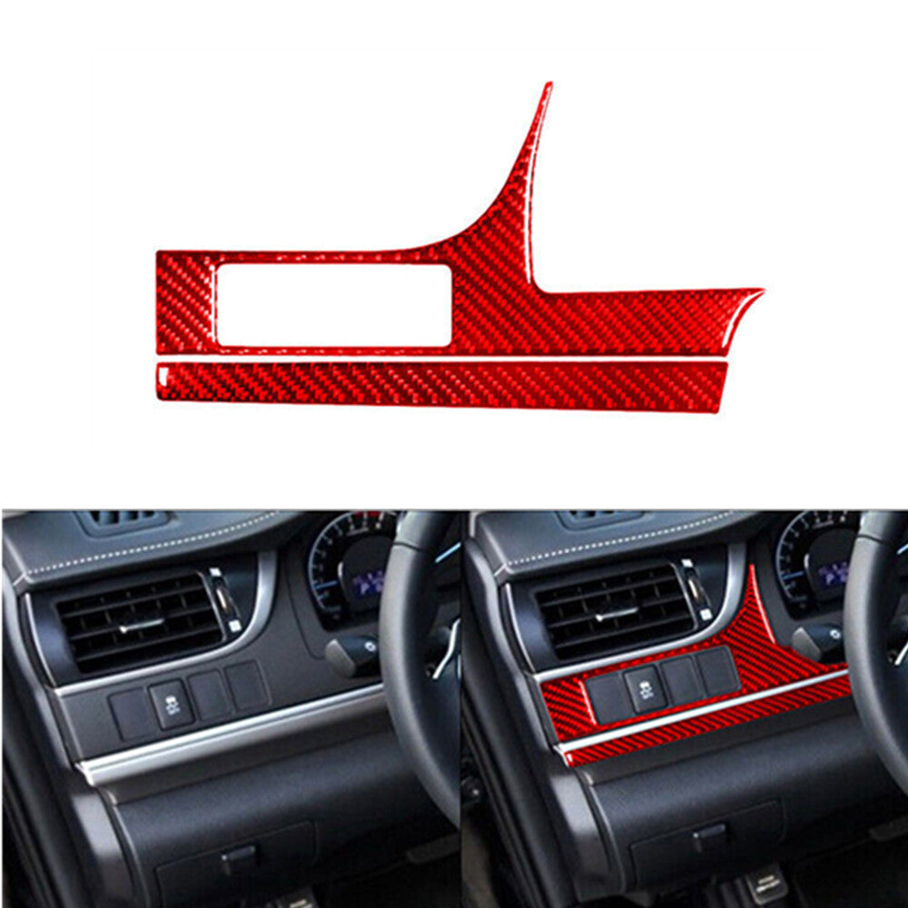 4X Red Carbon Fiber Outdoor Handle Panel Cover Trim For Model 3/Y 2017-22 v