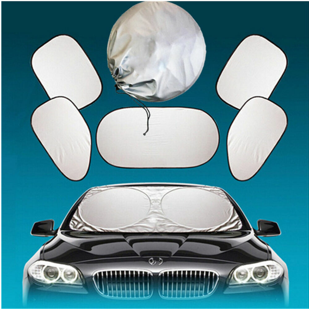 Car Sun Shade Window Screen Cover 6pcs Side Sunshade Protector For Summer