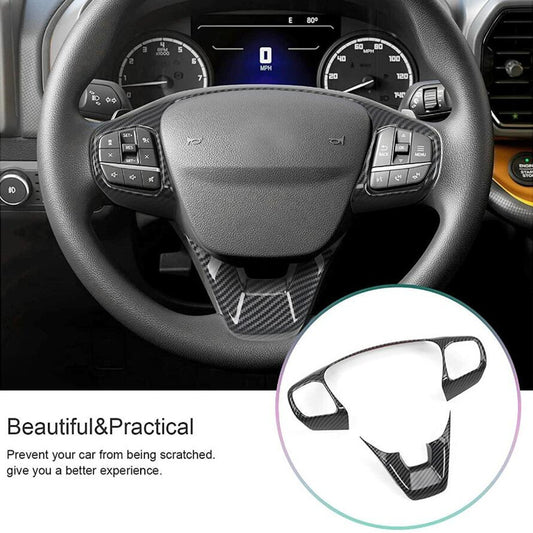 for ford  Bronco Sport 2021-2024 Accessories Carbon Car Steering Wheel Cover Trim