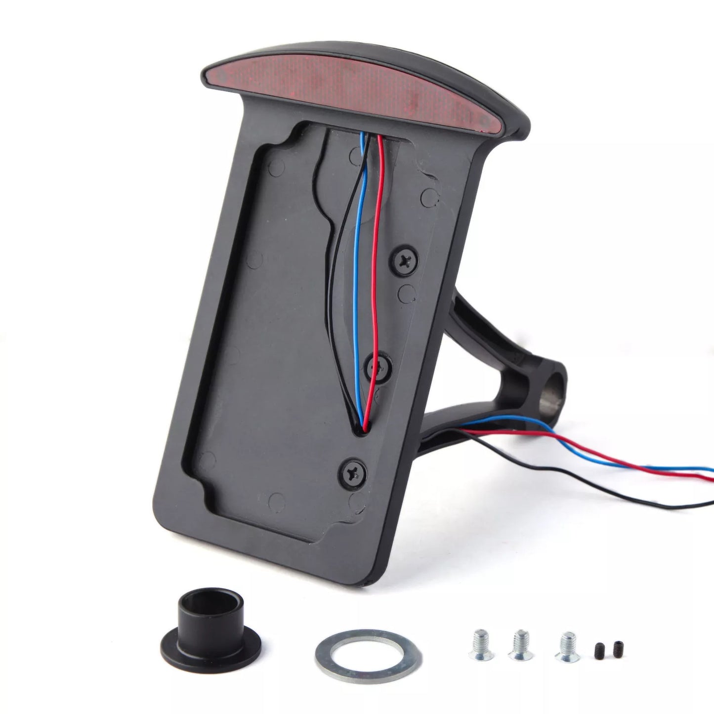 Motorcycle Side Mount Tail Light License Plate Bracket Holder for Harley Bobber