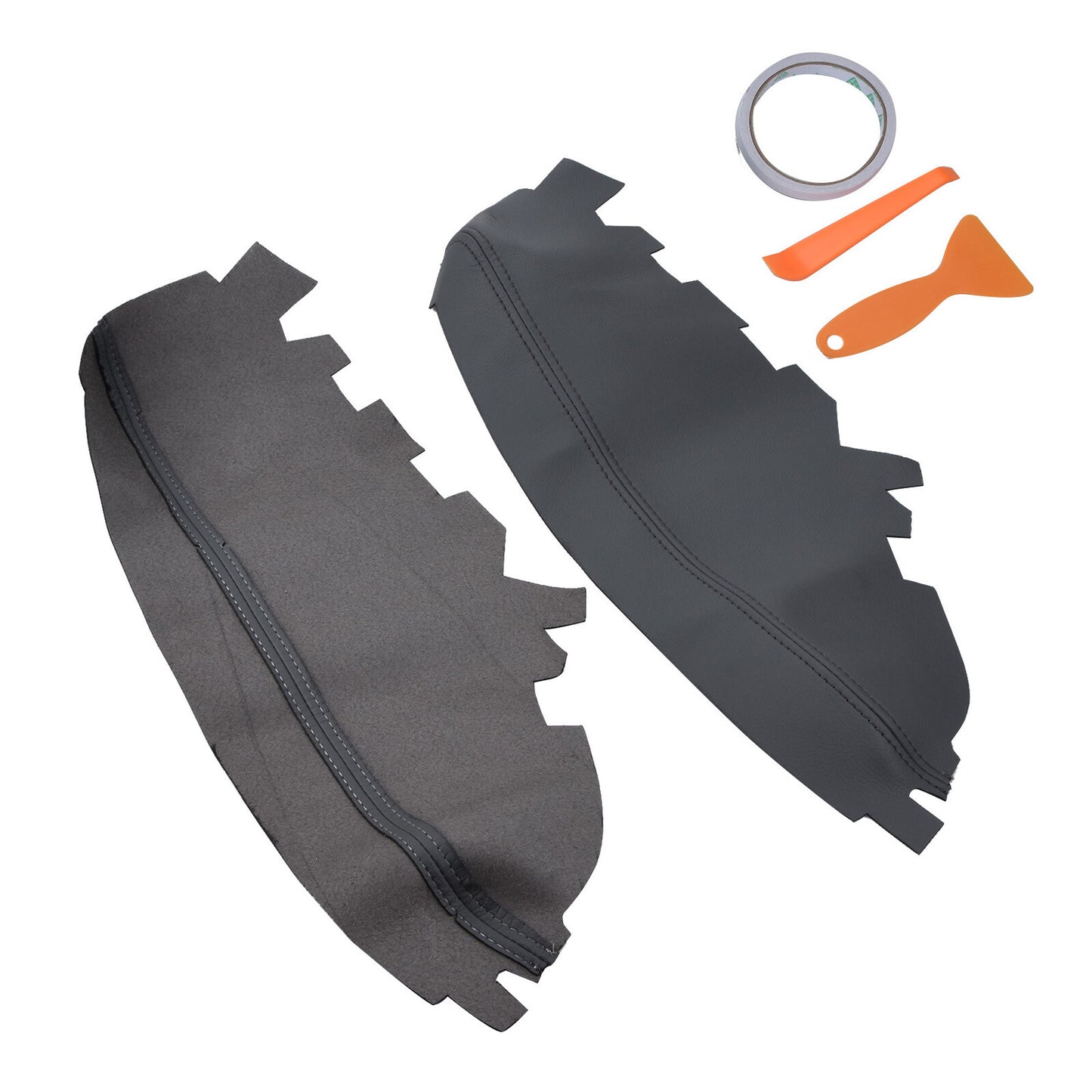 Fits for Toyota for Avalon 2013-2018 Leather Armrest Door Panel Cover Dark Gray