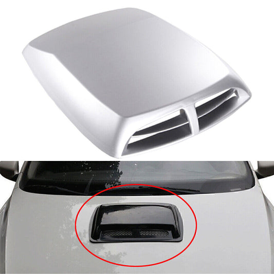Silver-Grey Universal Car Decor Air Flow Intake Hood Scoop Vent Bonnet Cover
