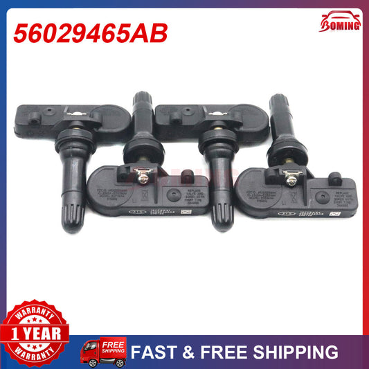 4x 56029465AB TPMS Tire Pressure Sensor for Jeep for Wrangler Grand Cherokee for Dodge