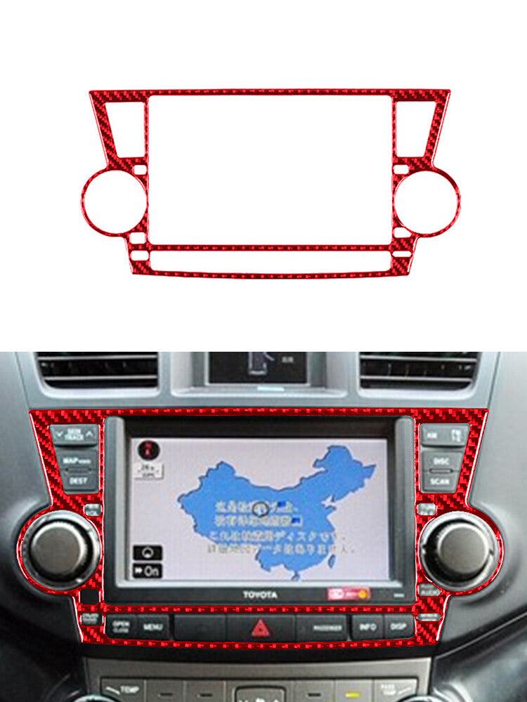 2X Red Carbon Fiber Interior Front Door Handle Cover Trim for Lexus RX330 RX350 v