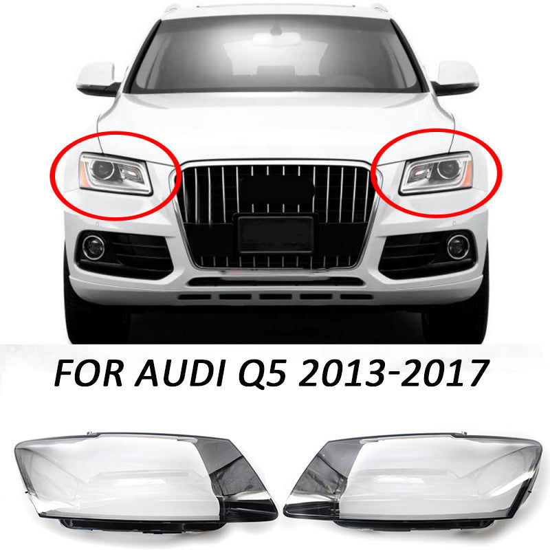 for Audi Q5 2013 - 2017 Headlight Cover Lens Cap Left + Right
