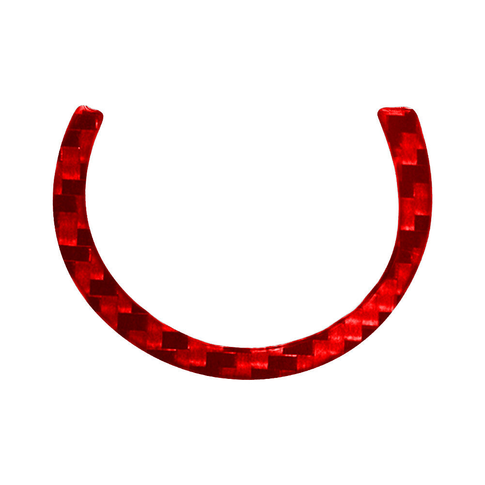 Red Carbon Fiber Ignition Key Inner Ring Cover Trim for Toyota Hilux 2015-2021
