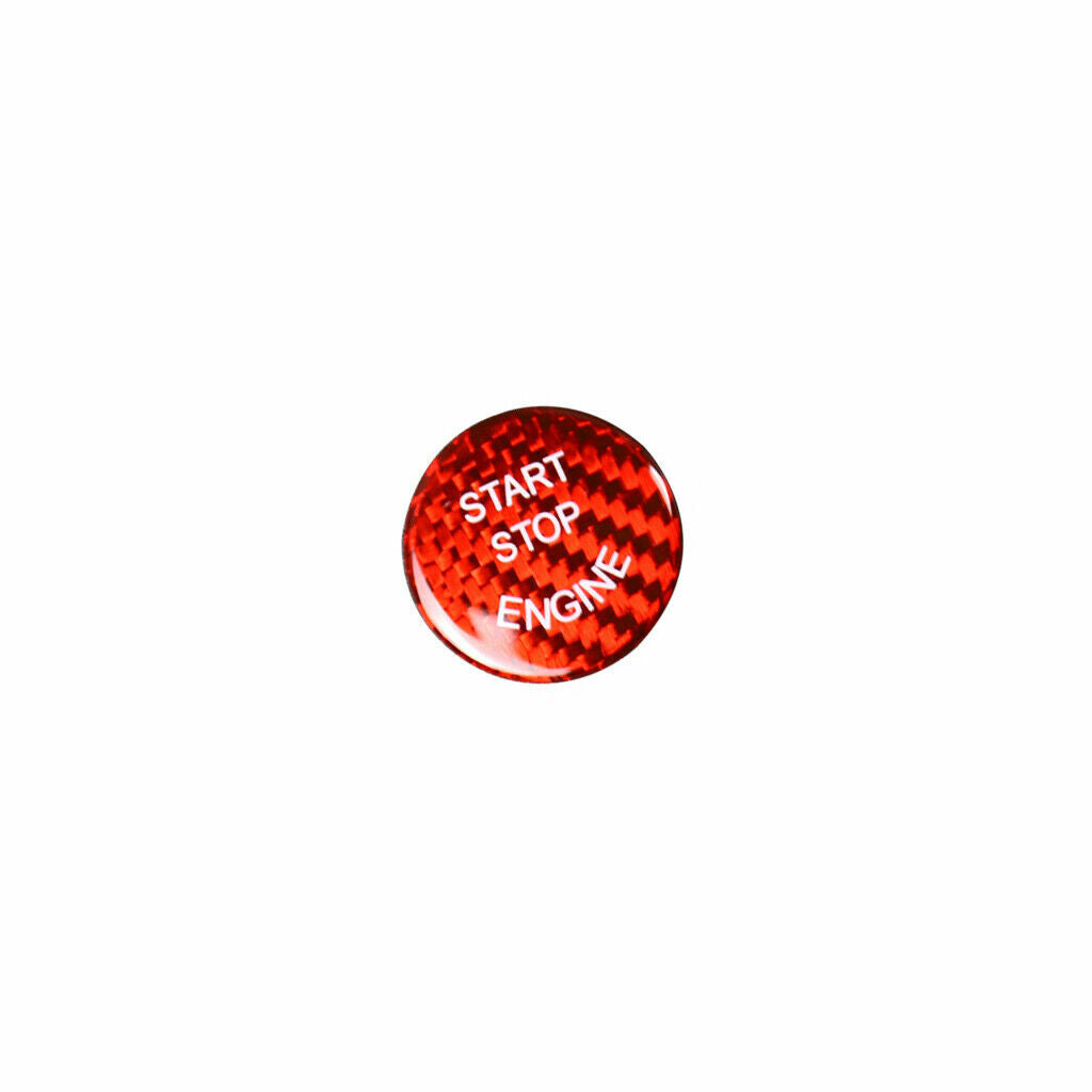 Red Carbon Fiber Start Stop Engine Button Cover for BMW F16 F15 F10 F32 F30 F20
