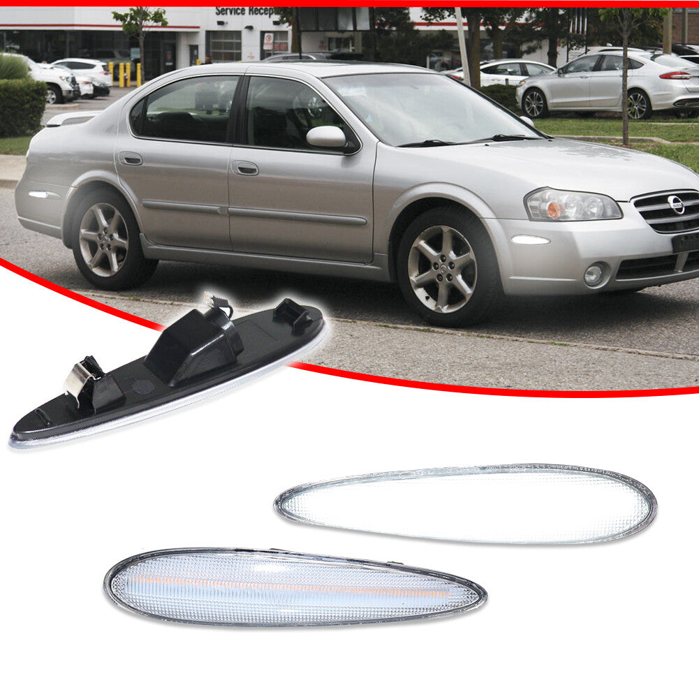 Transparent lens white LED front marker light suitable for 2000-2003 MXIMA- v