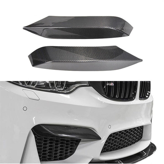 For 2015-18 for BMW F80 M3 F82 F83 M4 Front Bumper Air Vent EyeLid Cover Real Carbon Q