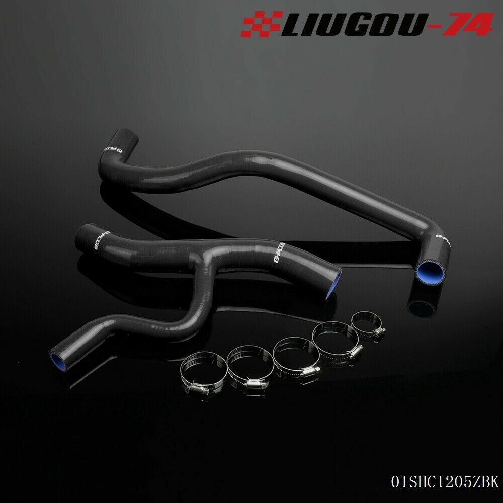 2 pieces of coolant hose kit suitable for MUSTANG GT V8 black silicone radiator in April 1996- v