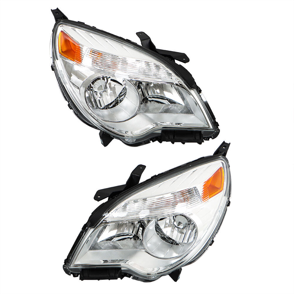 New headlights for 2011-2015 Equinox; one driver + passenger chrome halogen. n